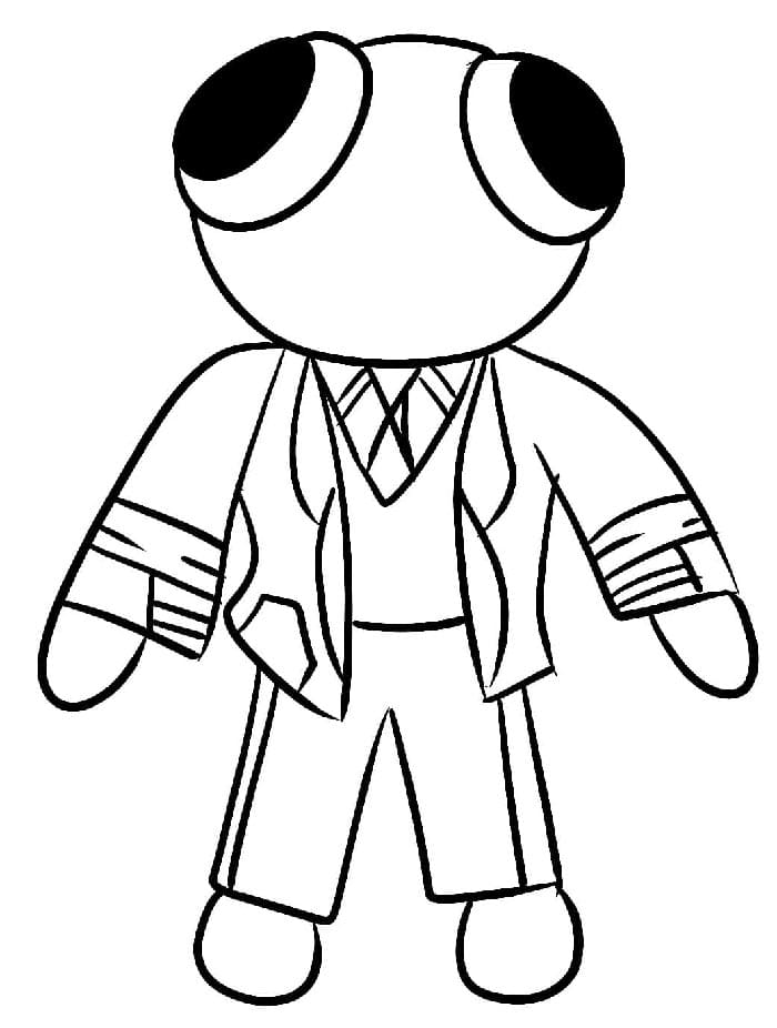 Tisknutelný Rainbow Friends Obrázek omalovánka