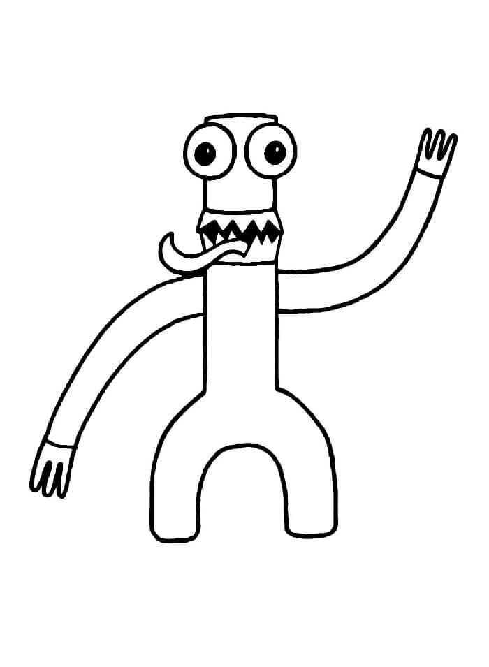 Tisknutelný Rainbow Friends omalovánka