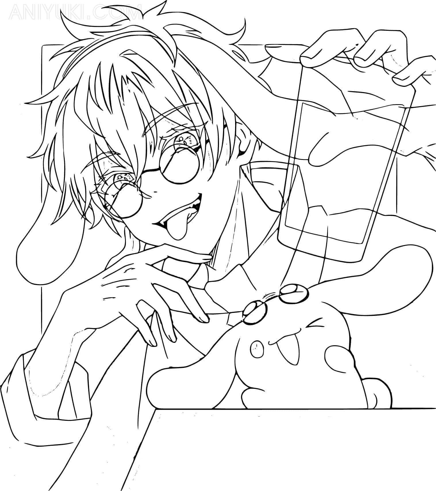 Tisknutelný Satoru Gojo omalovánka