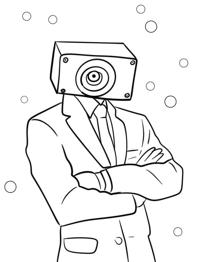 Tisknutelný Skibidi Toilet Obrázek omalovánka