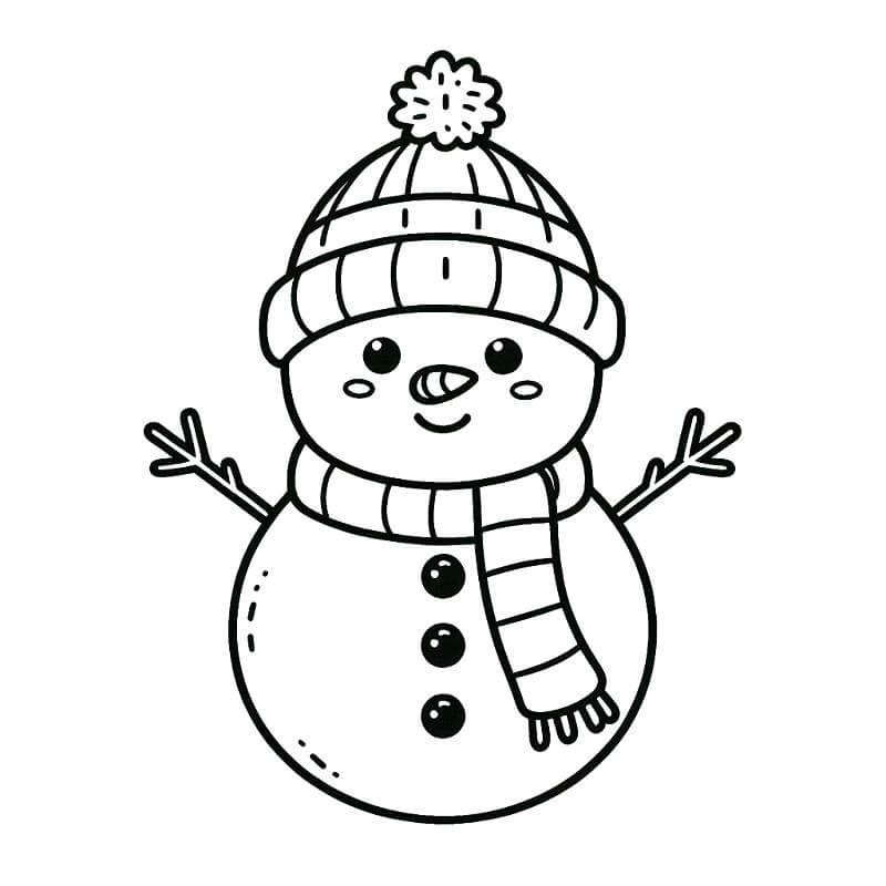 Tisknutelný Sněhulák omalovánka