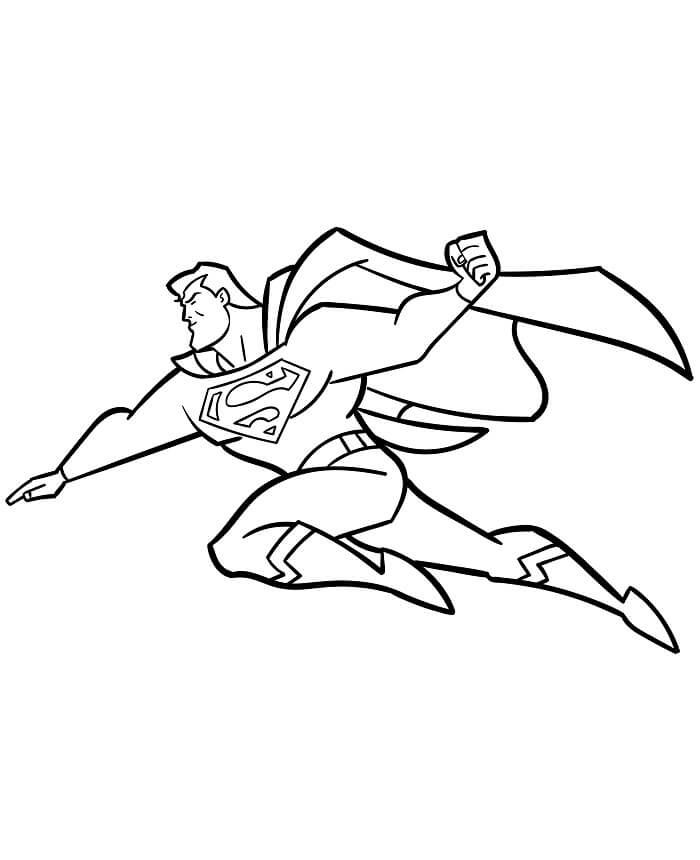 Tisknutelný Superman Obrázek omalovánka