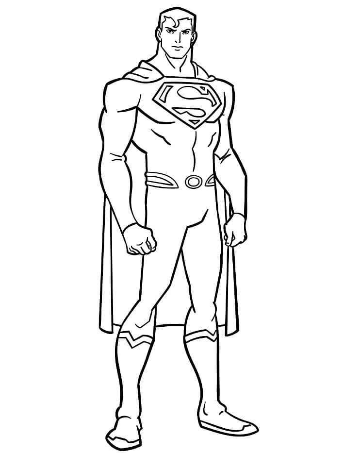 Tisknutelný Superman omalovánka