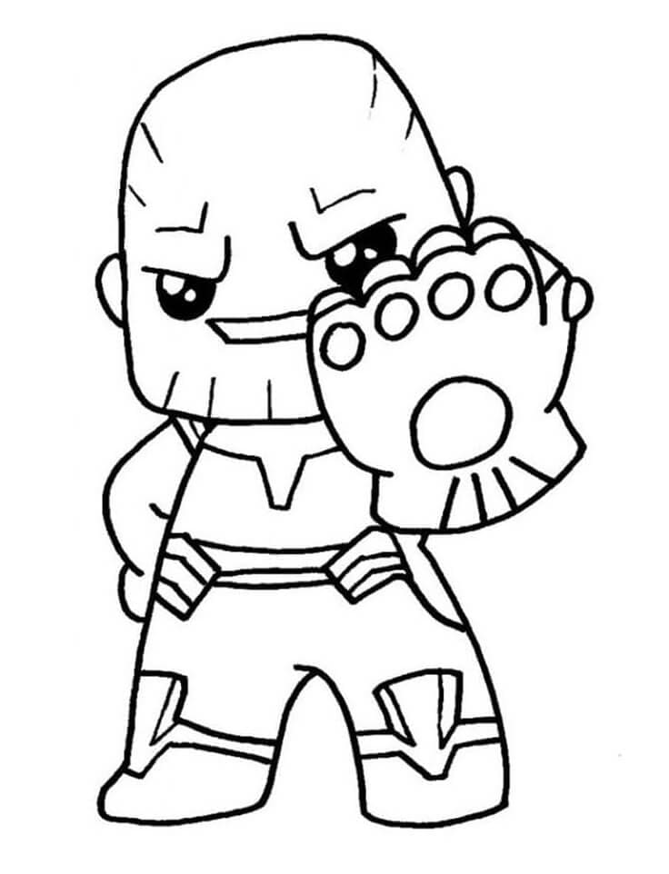 Tisknutelný Thanos Obrázek pro Děti omalovánka