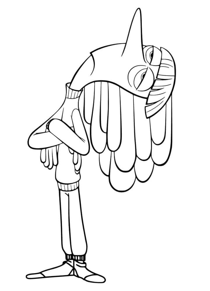 Tisknutelný V hlavě 2 Obrázek pro Děti omalovánka