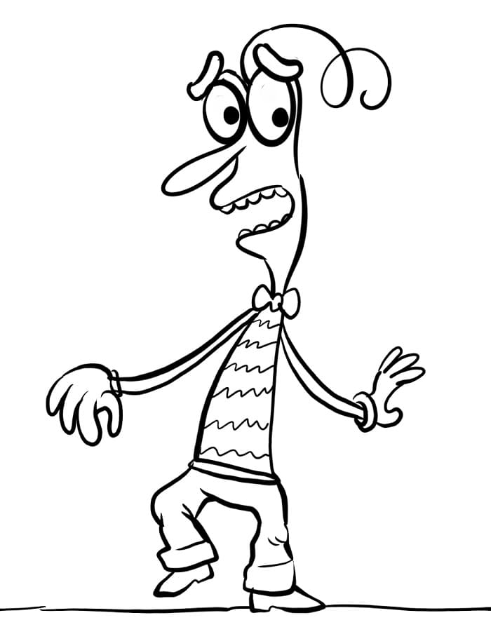 Tisknutelný V hlavě Obrázek omalovánka