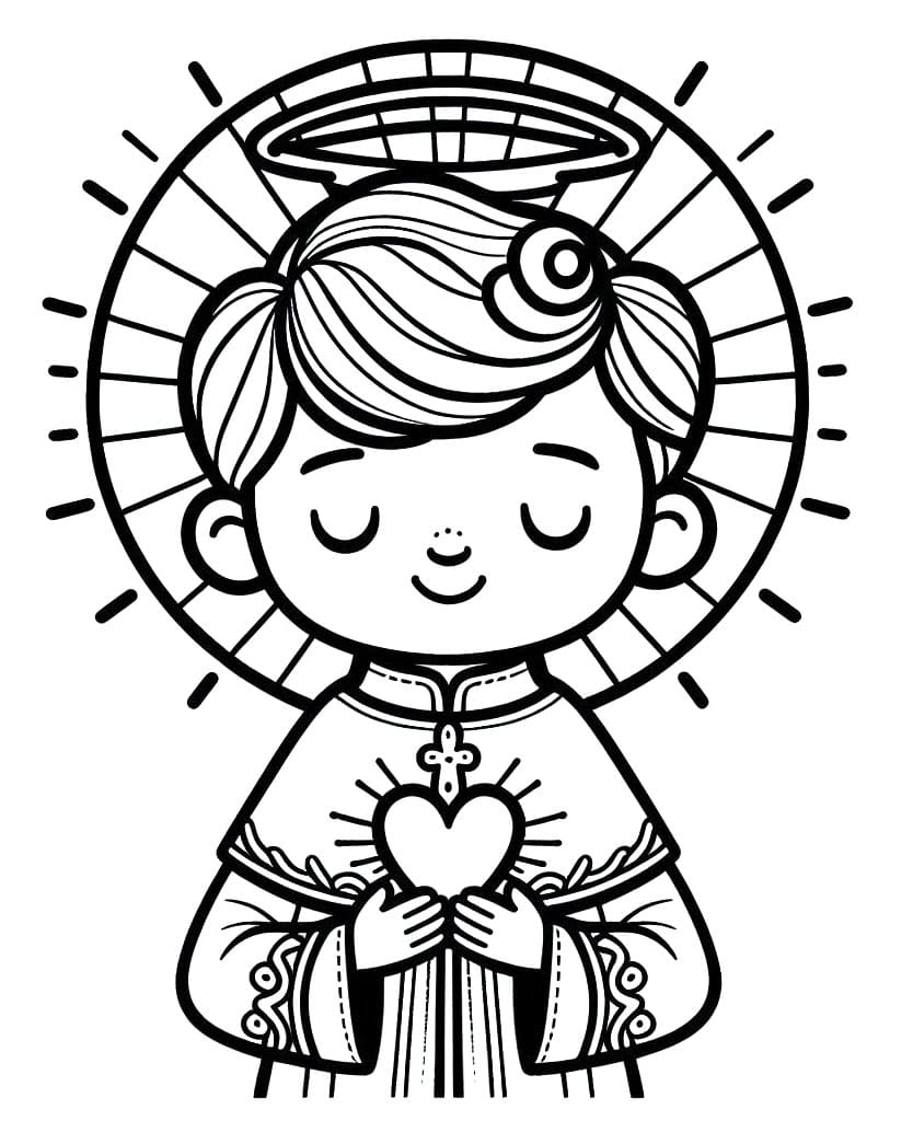 Tisknutelný Valentýn omalovánka