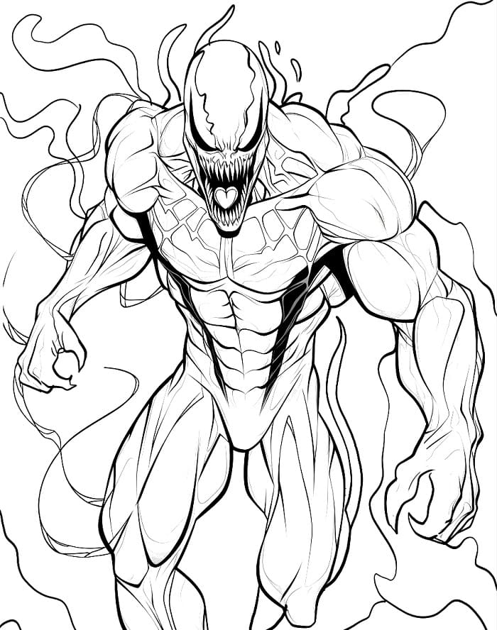 Tisknutelný Venom Obrázek pro Děti omalovánka