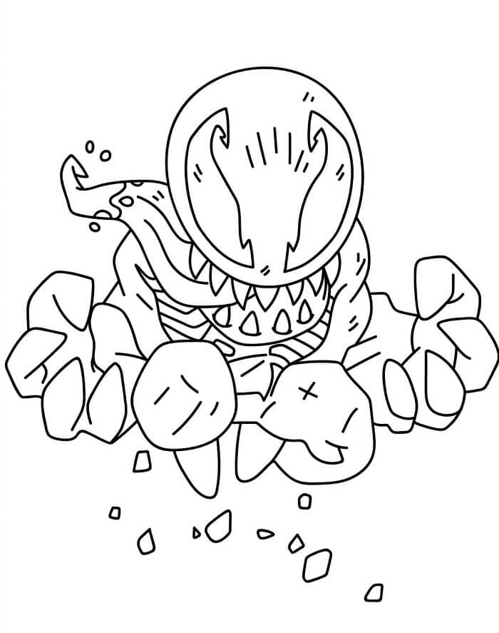 Tisknutelný Venom Obrázek omalovánka