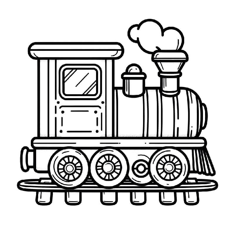 Tisknutelný Vlak Obrázek pro Děti omalovánka