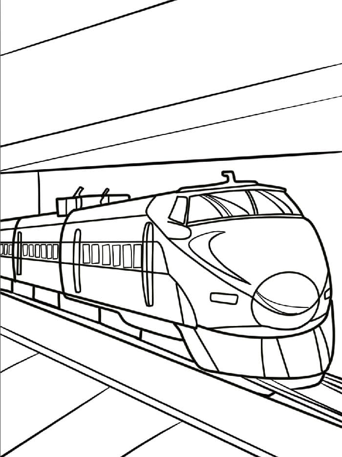 Tisknutelný Vlak omalovánka