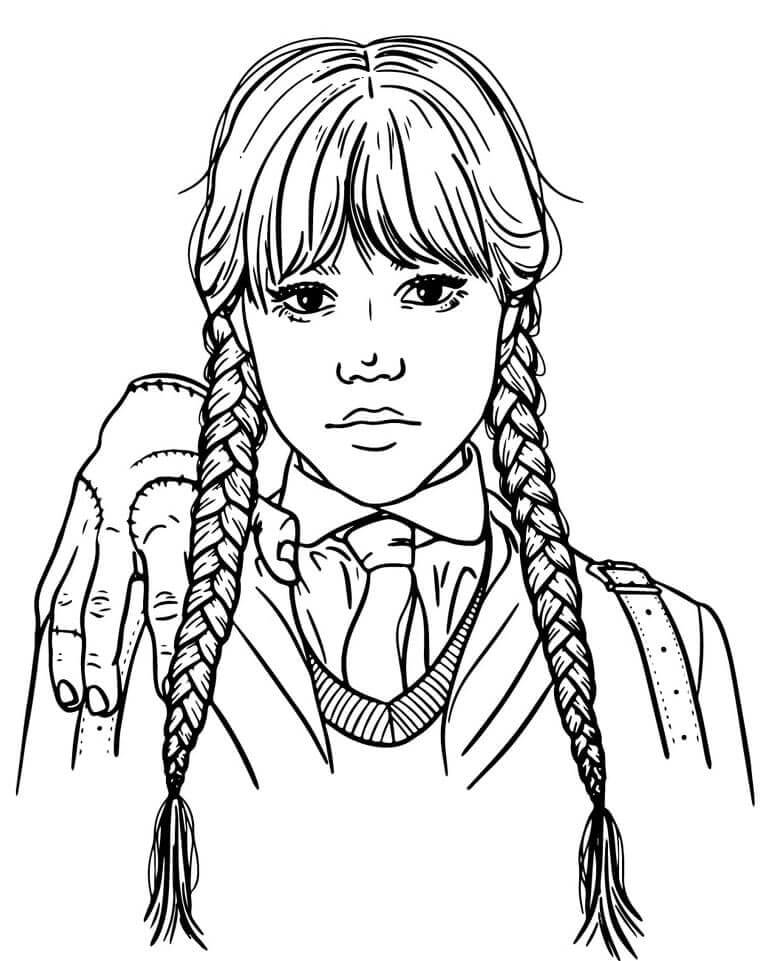 Tisknutelný Wednesday Obrázek omalovánka