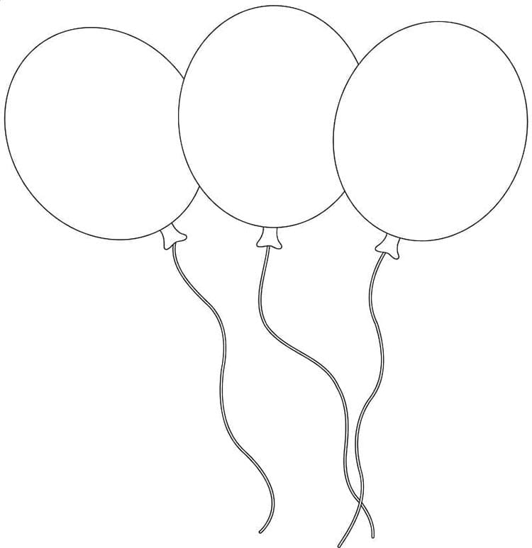 Tisknutelný Zdarma Balónek omalovánka