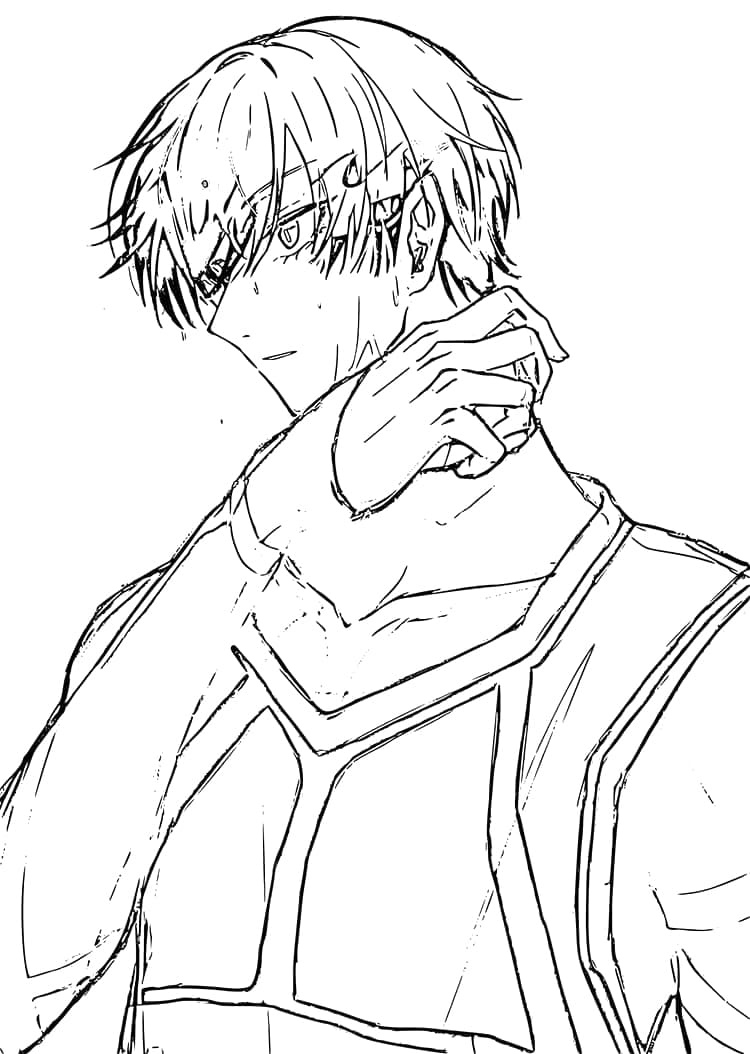 Tisknutelný Zdarma Blue Lock omalovánka