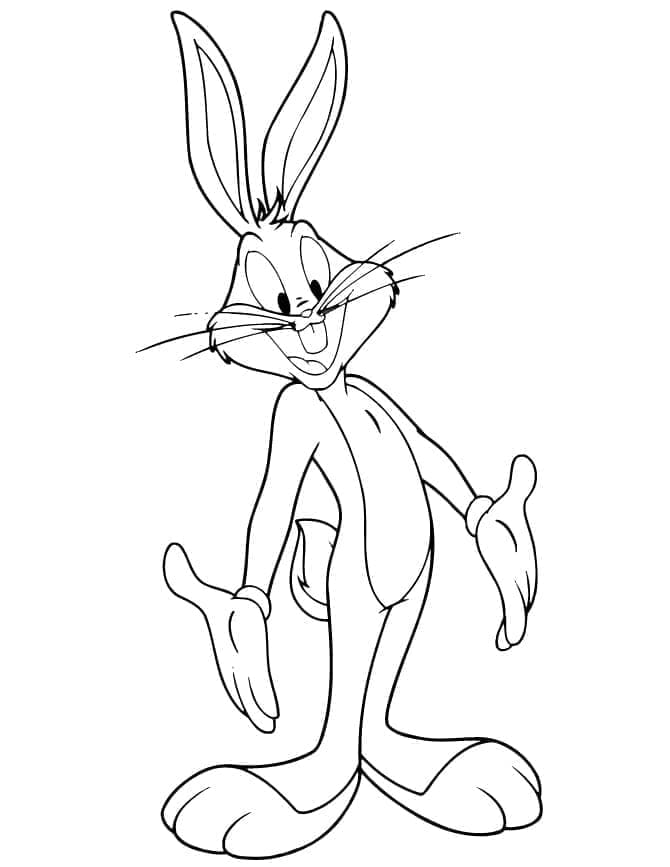 Tisknutelný Zdarma Bugs Bunny omalovánka