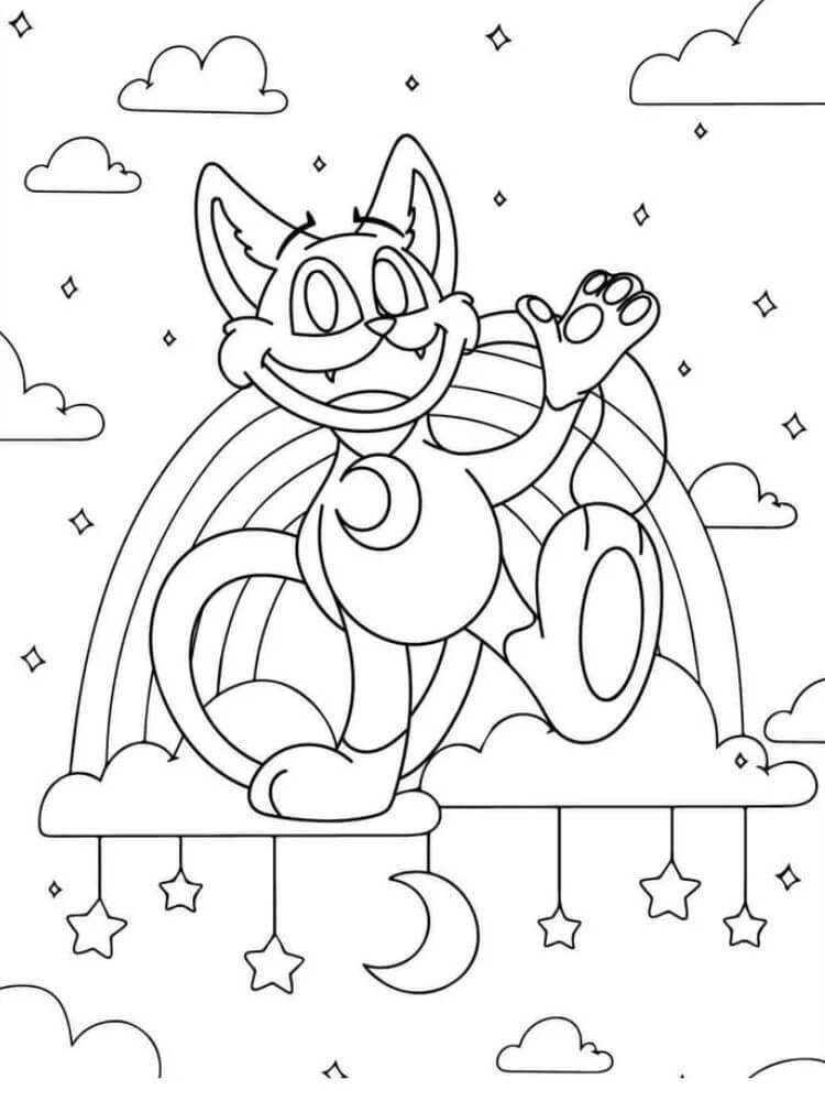 Tisknutelný Zdarma Catnap omalovánka