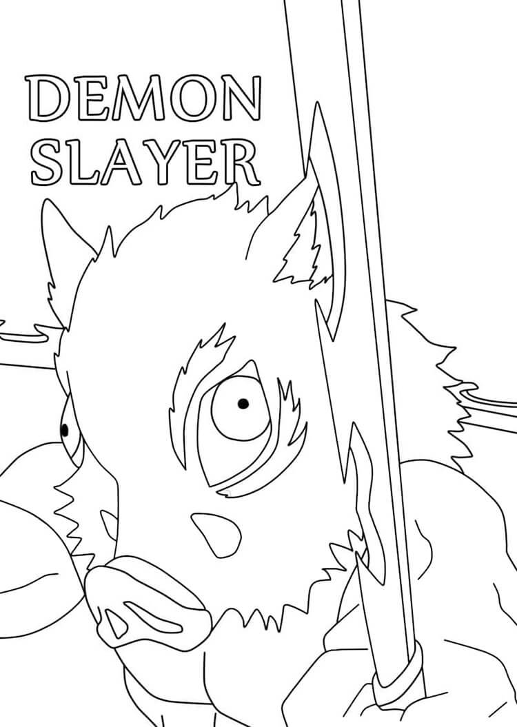 Tisknutelný Zdarma Demon Slayer omalovánka