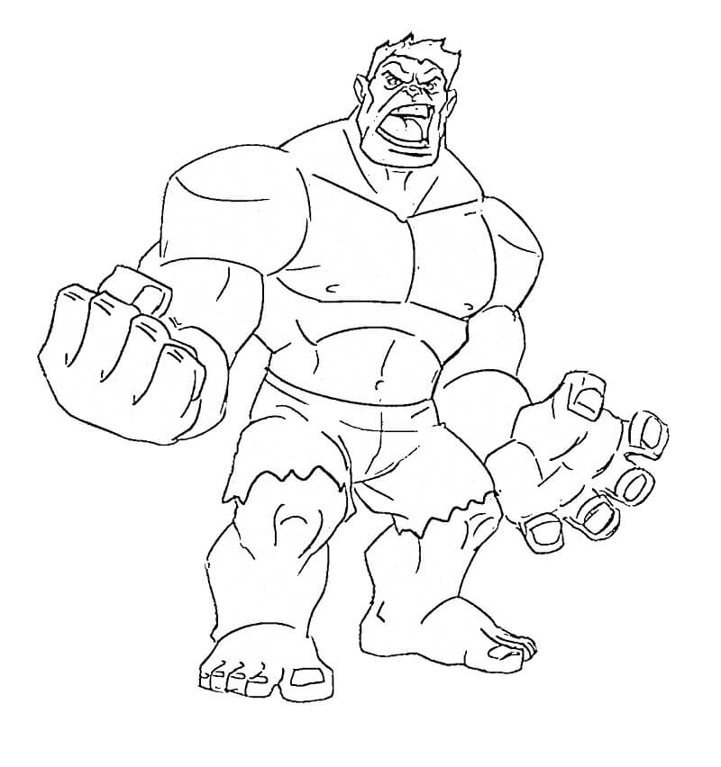 Tisknutelný Zdarma Hulk omalovánka