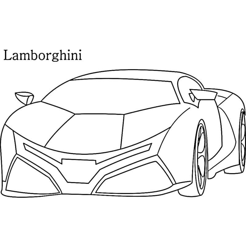 Tisknutelný Zdarma Lamborghini omalovánka