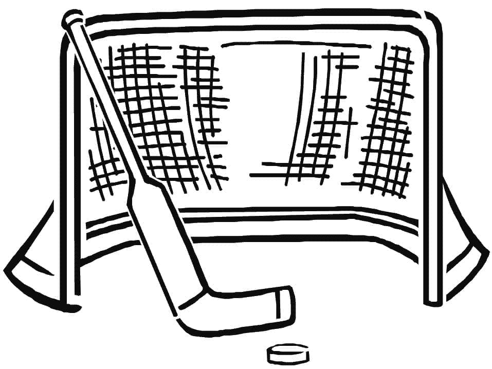 Tisknutelný Zdarma Lední hokej omalovánka