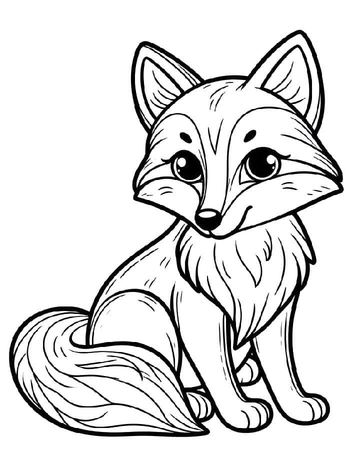 Liška omalovánky