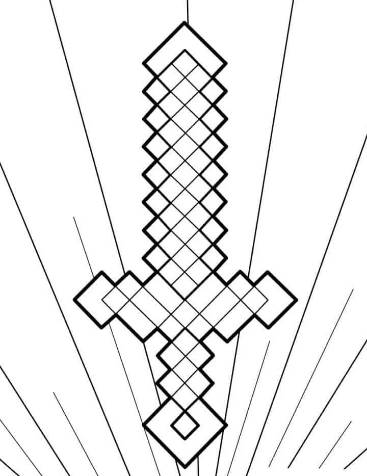 Tisknutelný Zdarma Minecraft omalovánka