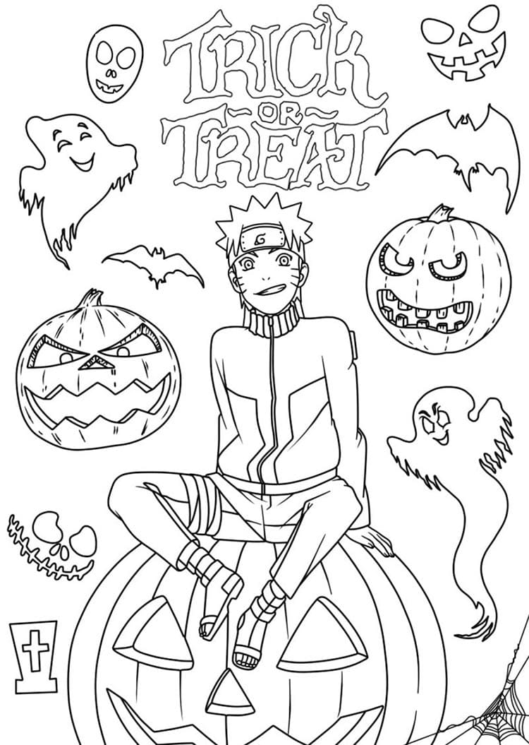 Tisknutelný Zdarma Naruto omalovánka