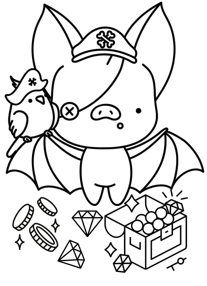 Netopýr omalovánky