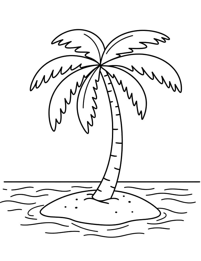 Tisknutelný Zdarma Palma omalovánka