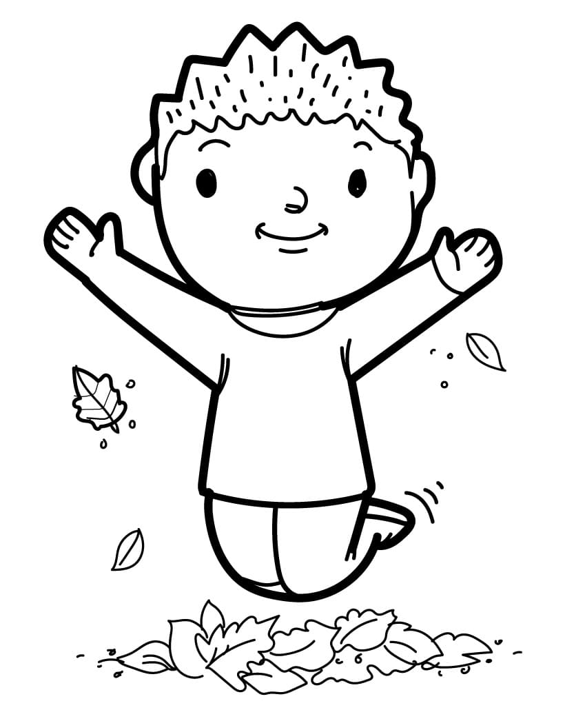 Tisknutelný Zdarma Podzim omalovánka