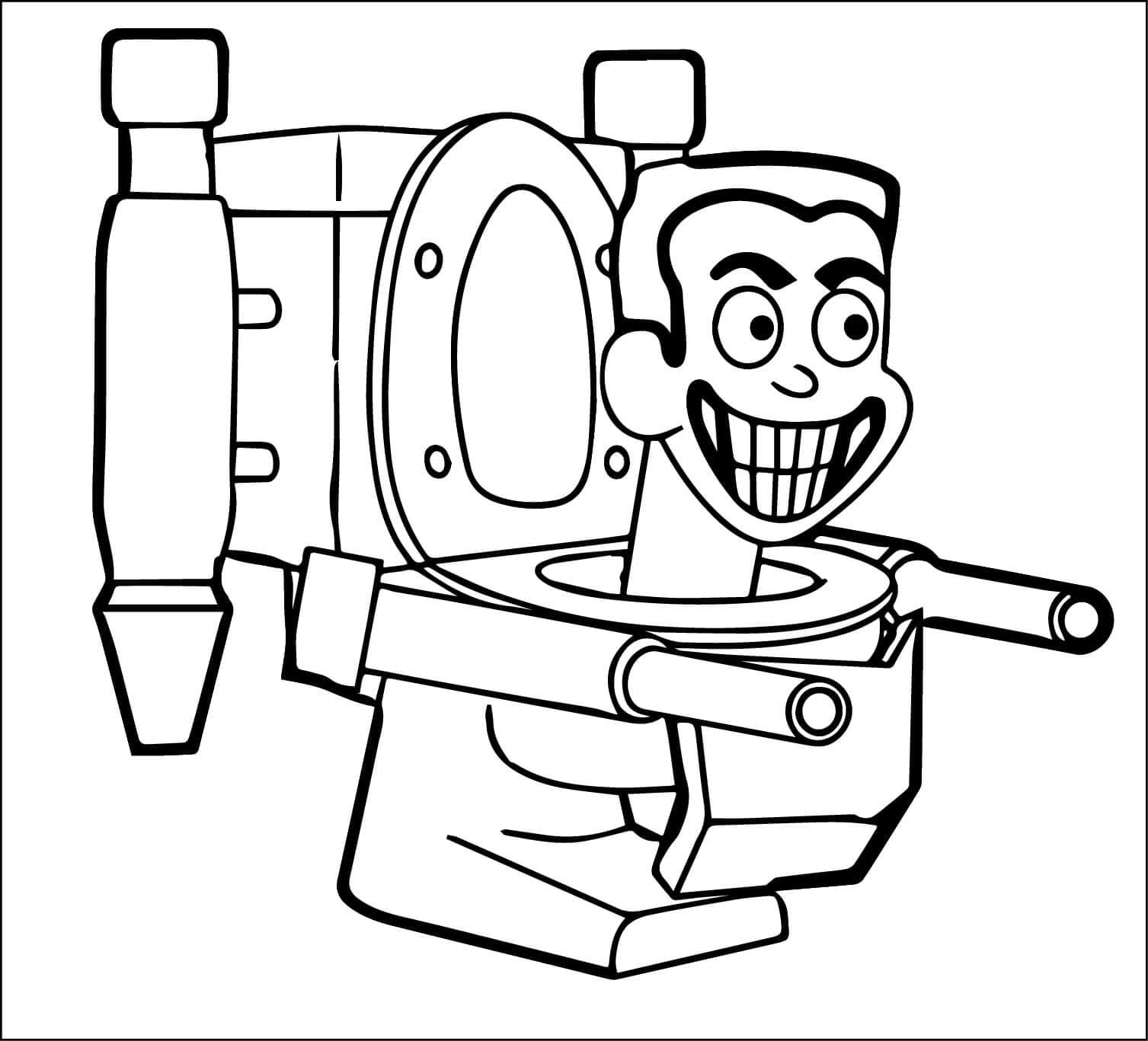 Tisknutelný Zdarma Skibidi Toilet omalovánka