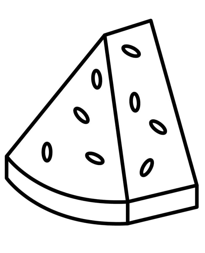 Tisknutelný Zdarma Vodní meloun omalovánka