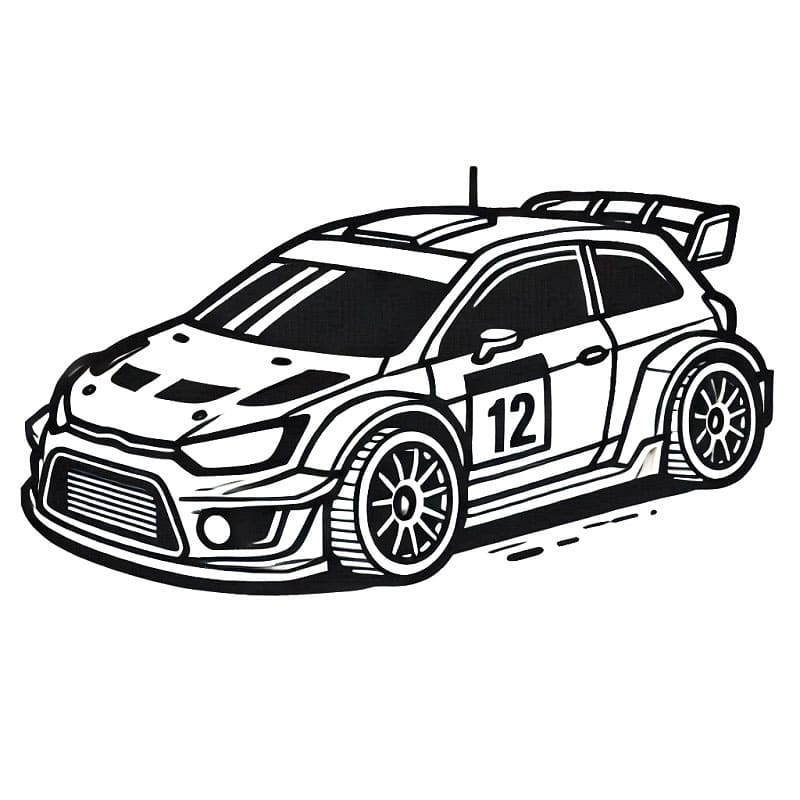 Tisknutelný Zdarma Závodní Auto omalovánka