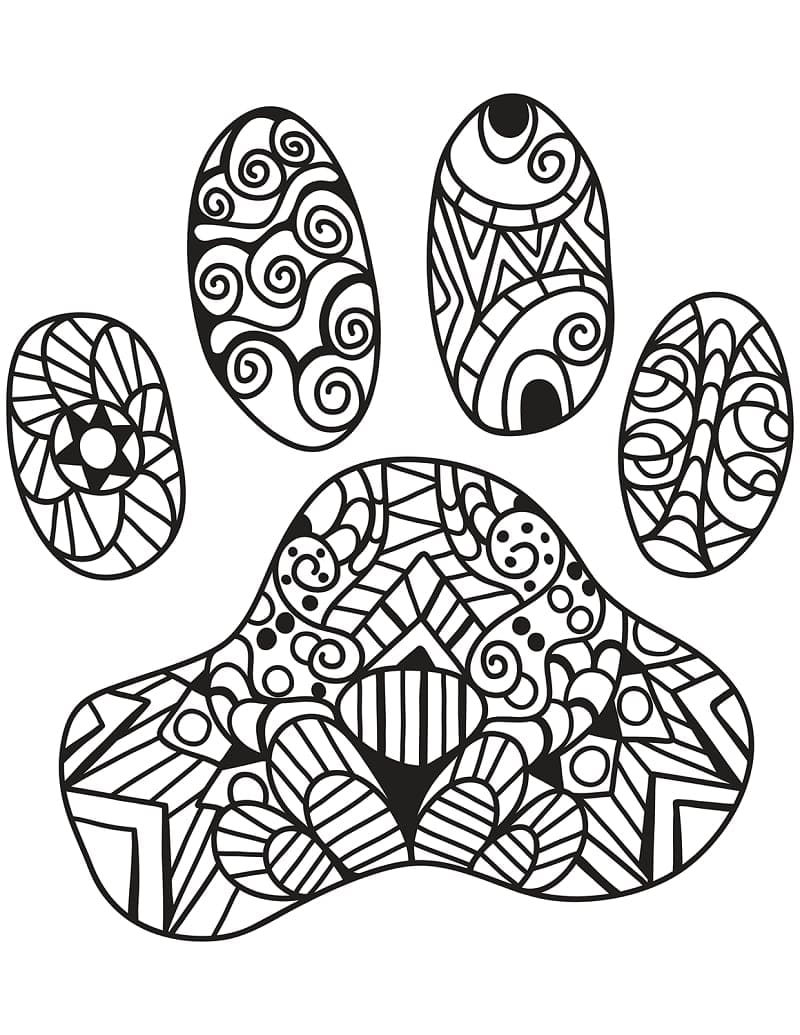Tisknutelný Zentangle Obrázek omalovánka