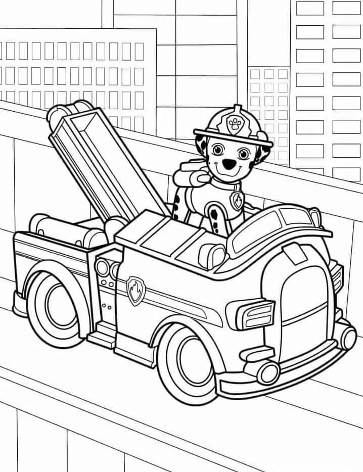 Tlapková Patrola Zdarma pro Děti omalovánka