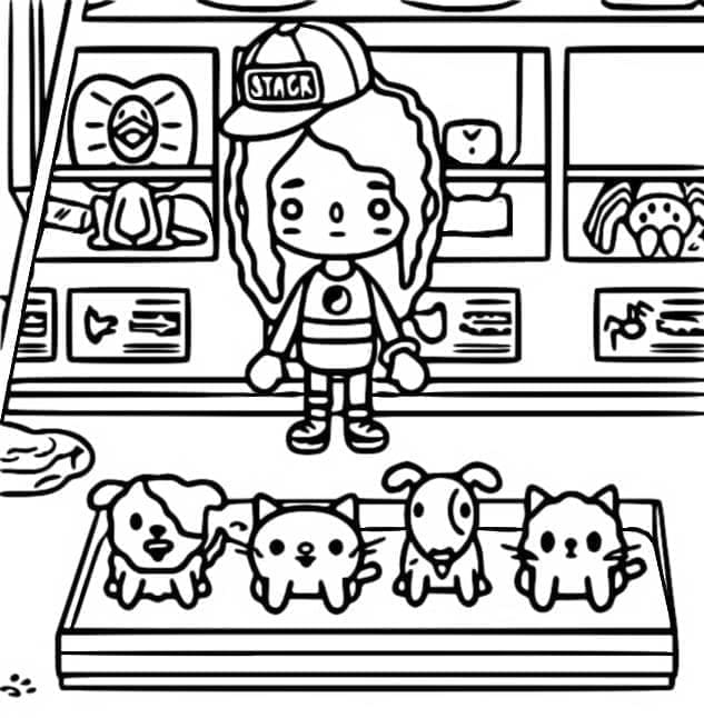 Toca Boca (5) omalovánka