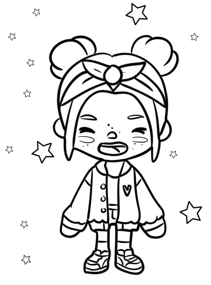 Toca Boca Zdarma pro Děti omalovánka