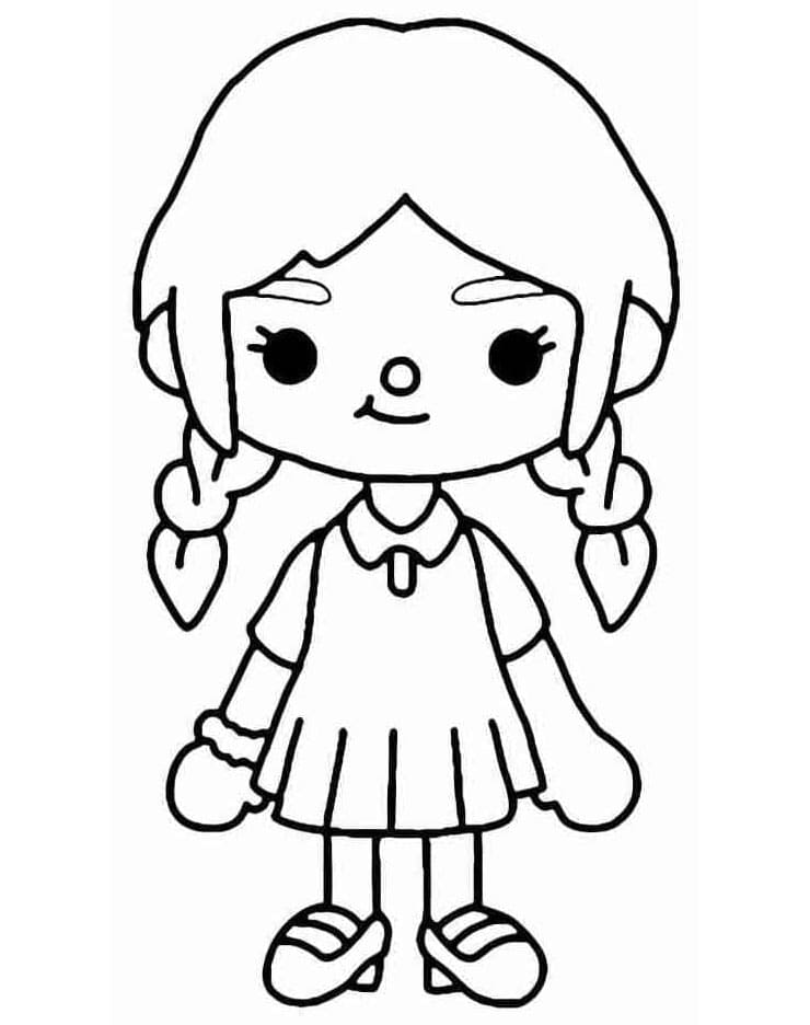 Toca Boca pro 3leté Děti omalovánka