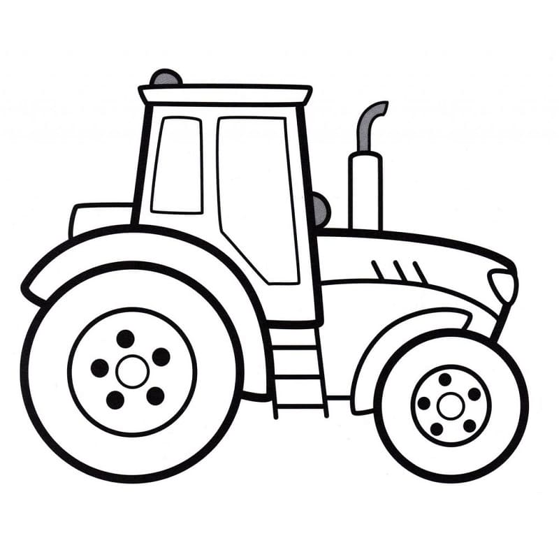 Traktor Tisknutelný Zdarma omalovánka