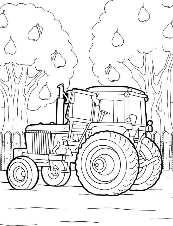 Traktor Tisknutelný pro Děti omalovánka