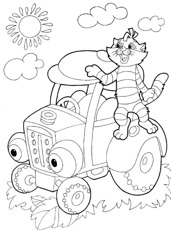 Traktor pro 2leté Děti omalovánka