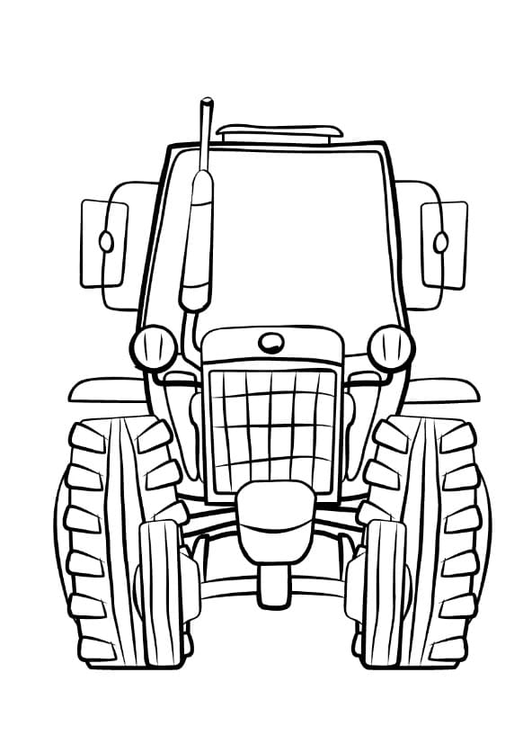 Traktor pro 5leté Děti omalovánka