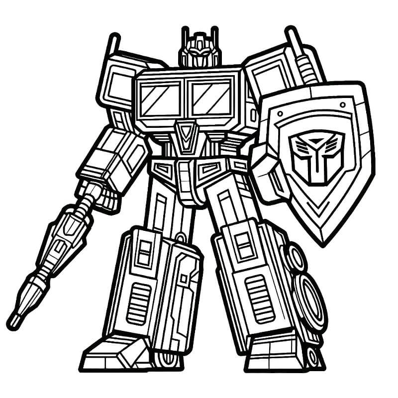 Transformers pro 1leté Děti omalovánka