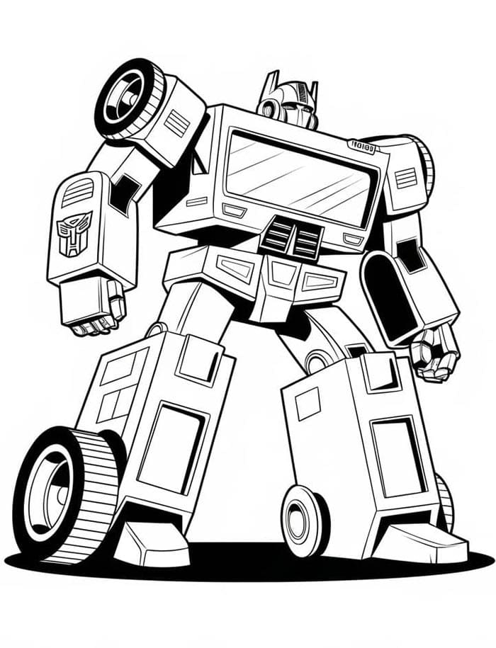 Transformers pro 6leté Děti omalovánka