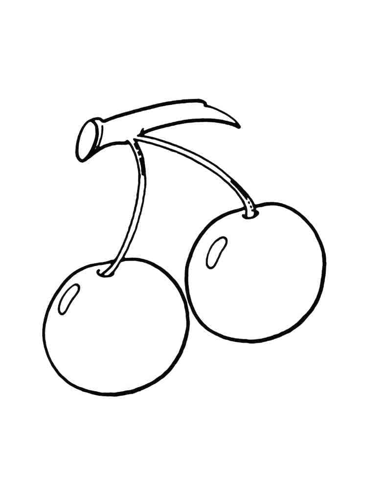 Třešeň Tisknutelná Zdarma omalovánka