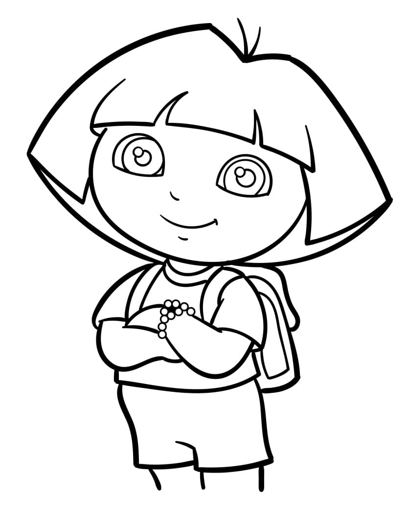 Usměvavá Dora Průzkumnice omalovánka