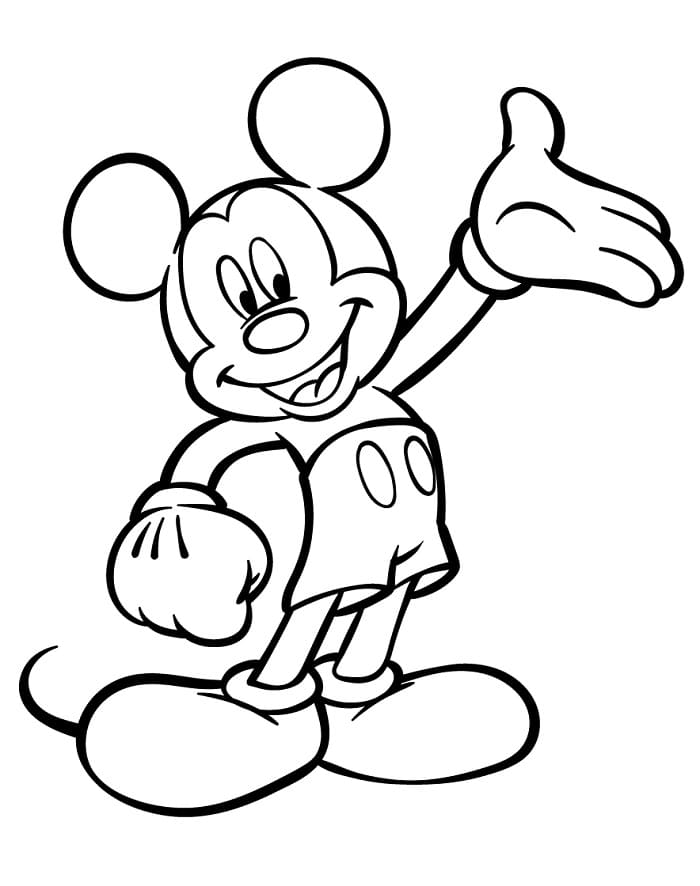 Usměvavý Mickey Mouse omalovánka