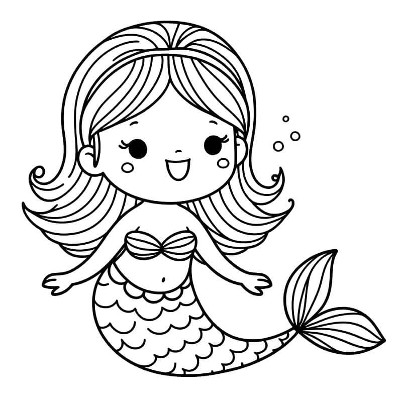 Úžasná Mořská panna omalovánka