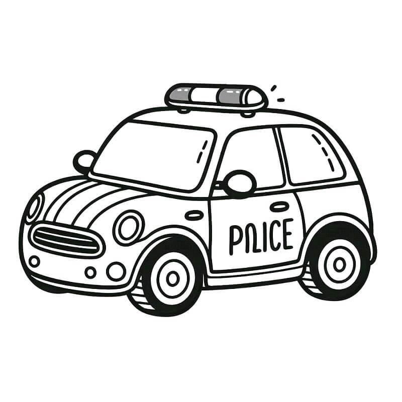 Úžasné Policejní Auto omalovánka