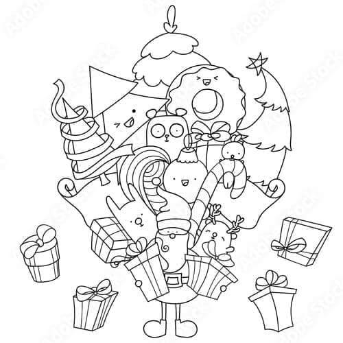 Úžasné Vánoce omalovánka